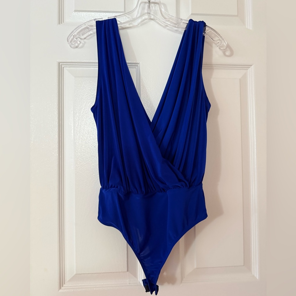 T181- Elegant Blue Women's Bodysuit
